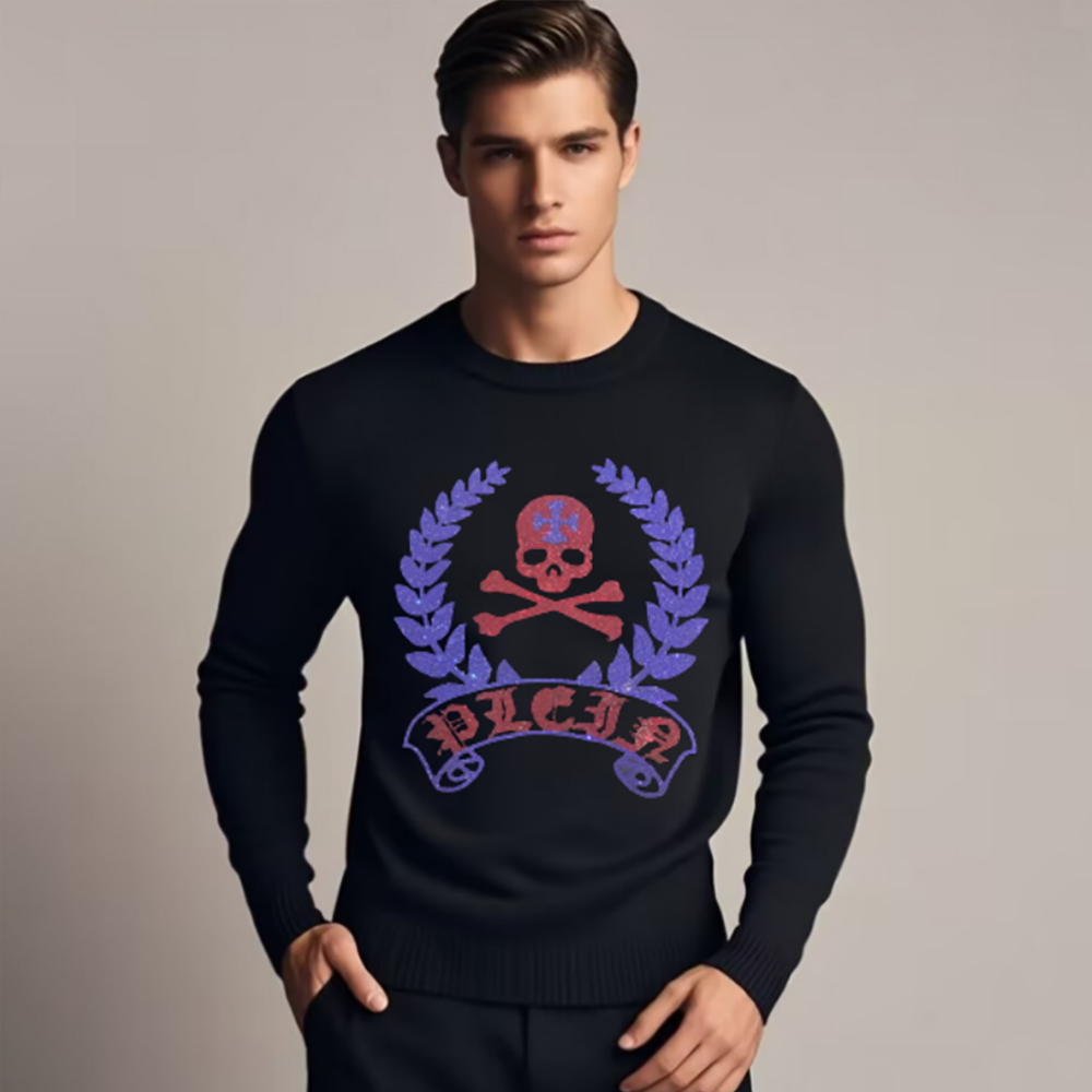 Winter Clothing English - Мужские свитера с головой черепа, уличная