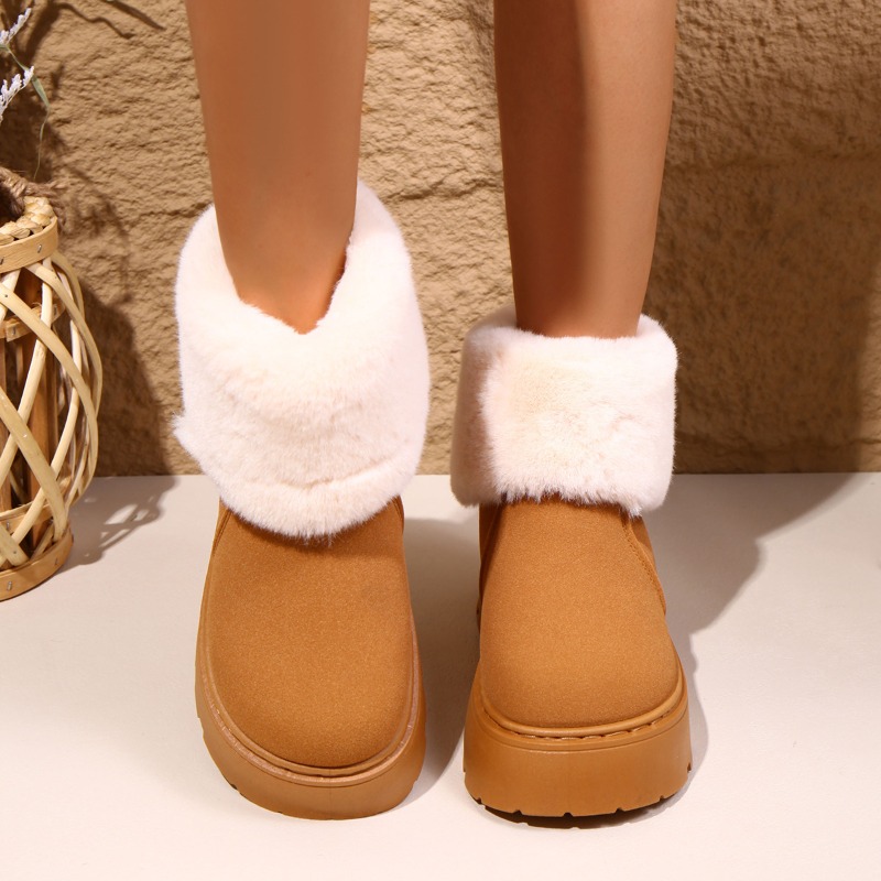 Snow Boot Fur Lined - Зимние женские утепленные ботинки на толстой