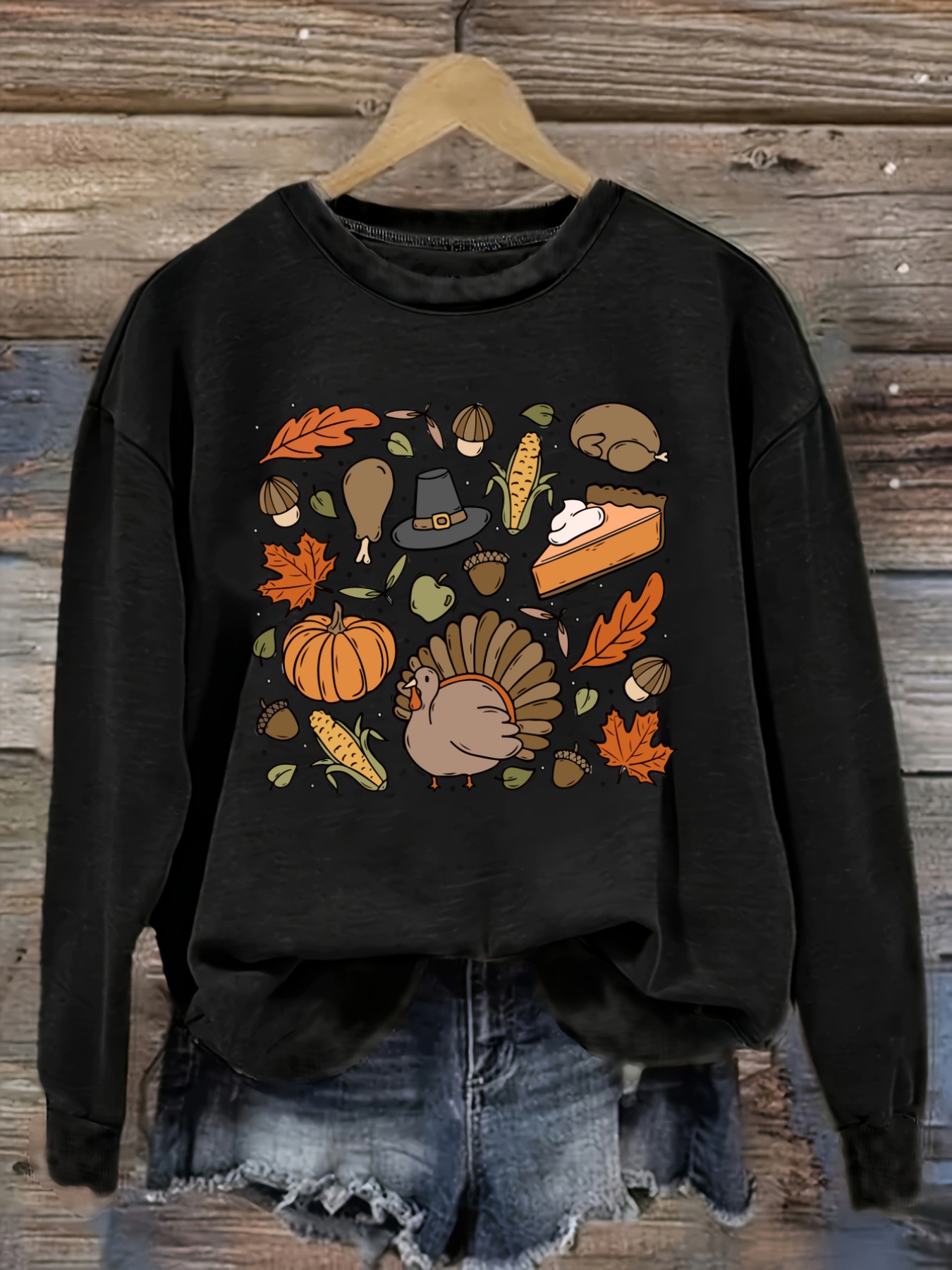 Winter Clothing Patterns - Женская повседневная футболка с длинным рукавом