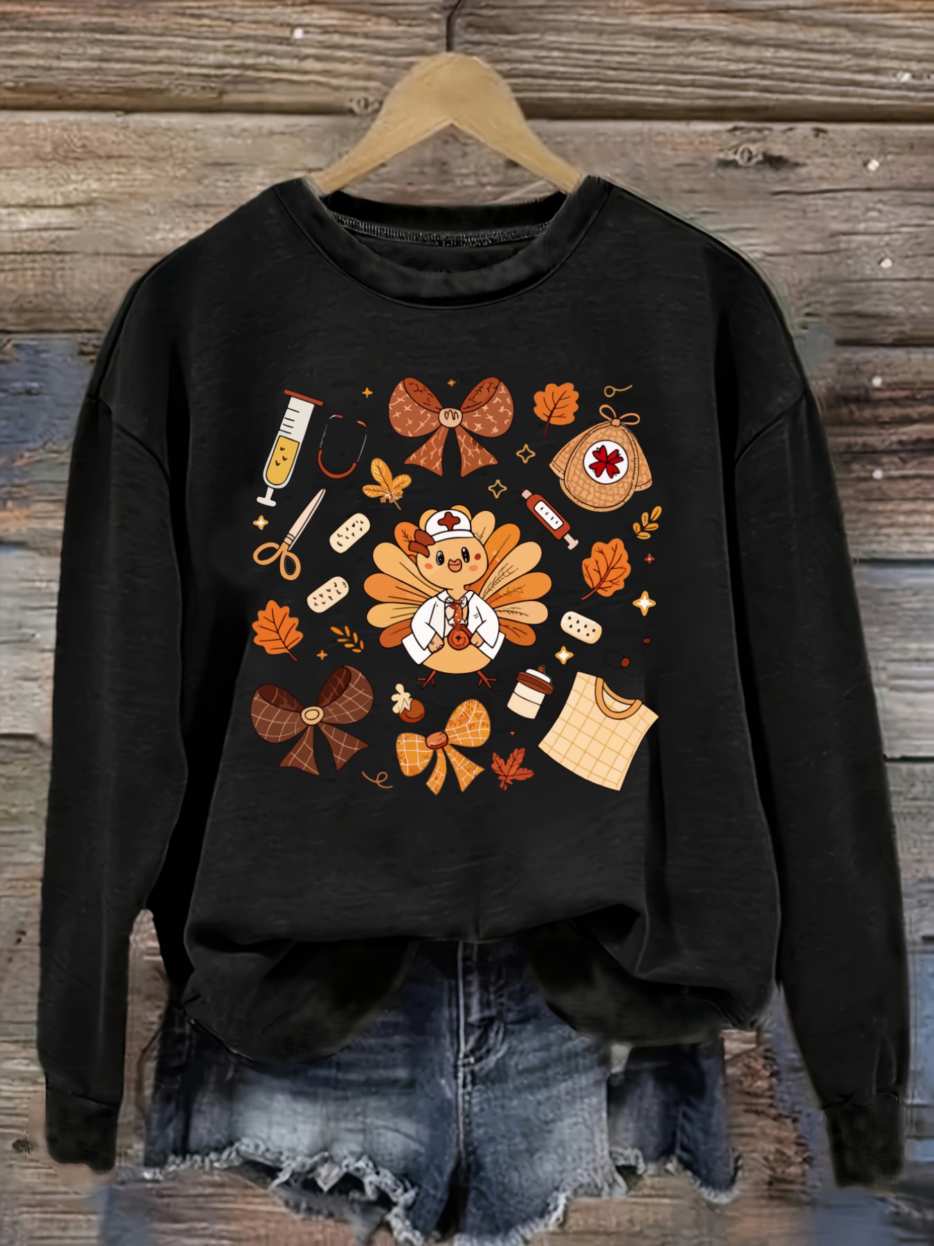 Winter Clothing Patterns - Женская повседневная футболка с длинным рукавом
