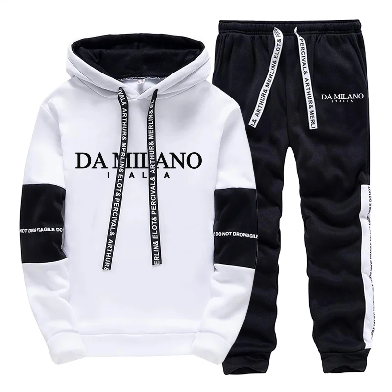 Winter Clothing For Men - Черно-белый осенне-зимний мужской спортивный костюм: повседневные