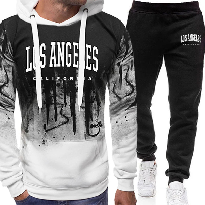 Winter Clothing For Men - Модный мужской спортивный костюм с принтом,