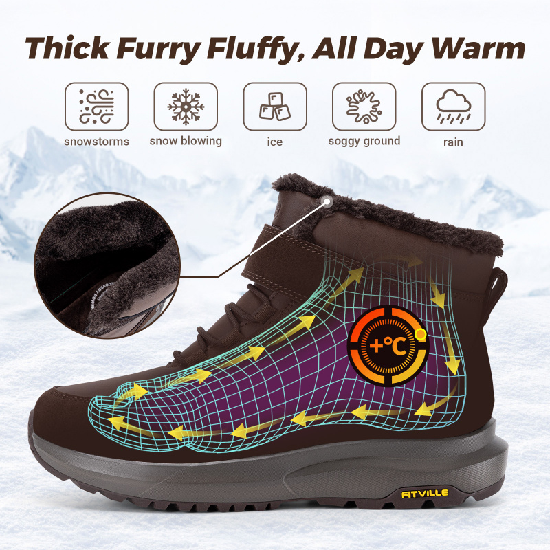 Мужские зимние ботинки FitVill – обзор и цена Snow Boot Fur Lined