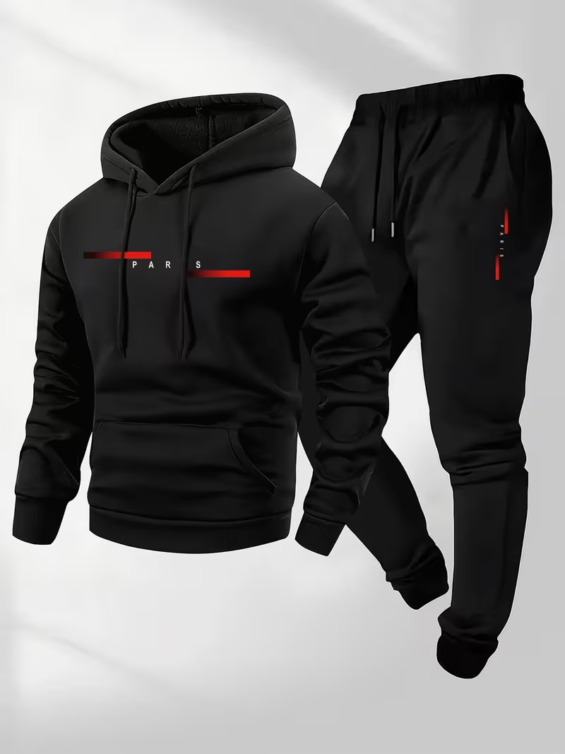 Мужской модный комплект с прин – обзор и цена Warm Winter Clothing